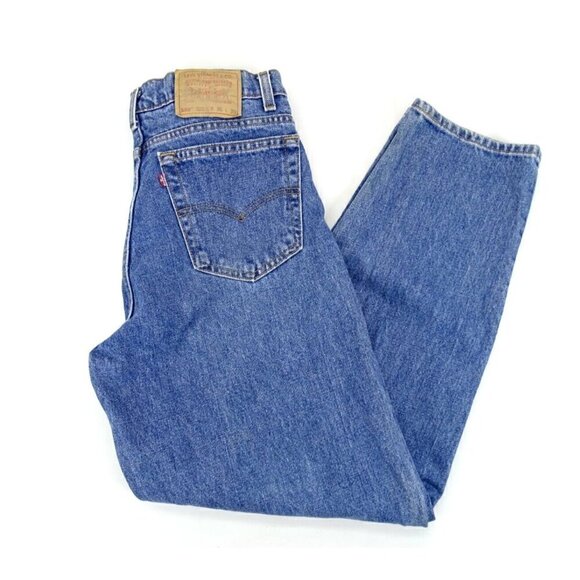 Levi's 550 Relaxed Tapered Leg Mens Jeans 36x30 USA Made Denim Blue Med Wash - Picture 1 of 10